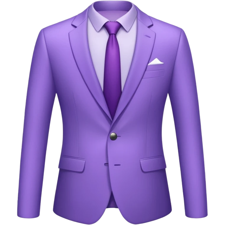 lavender-purple Suit, smooth rounded neckline, simple design, glossy surface, plain background. emoji