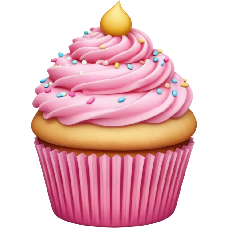 Cupcake with pink icing emoji