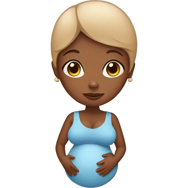 African American pregnant woman emoji