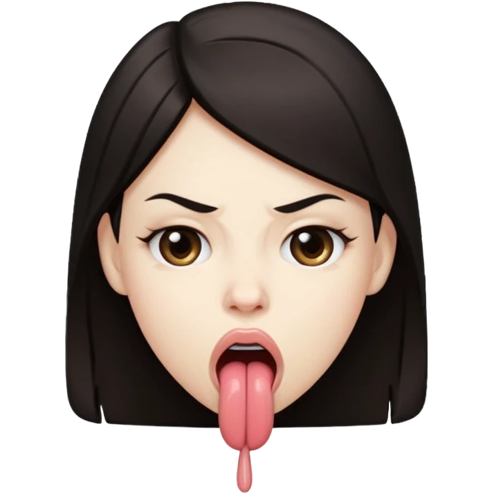 Quelqun qui tire la langue et regarde mal emoji