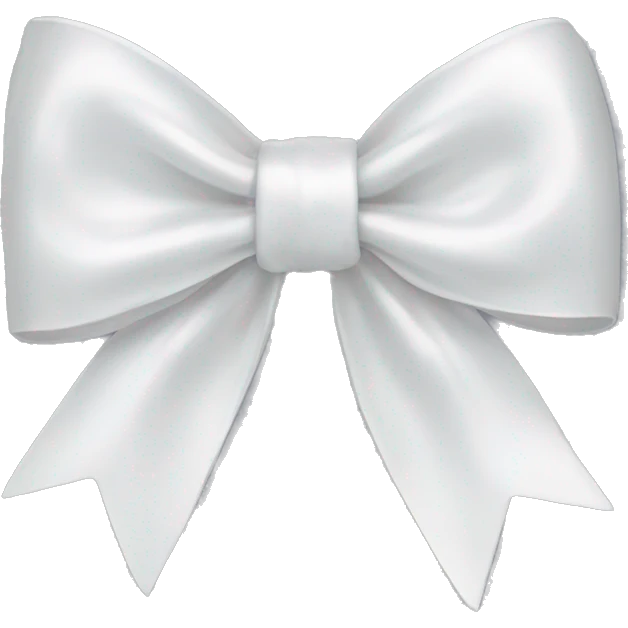 white satin bow emoji