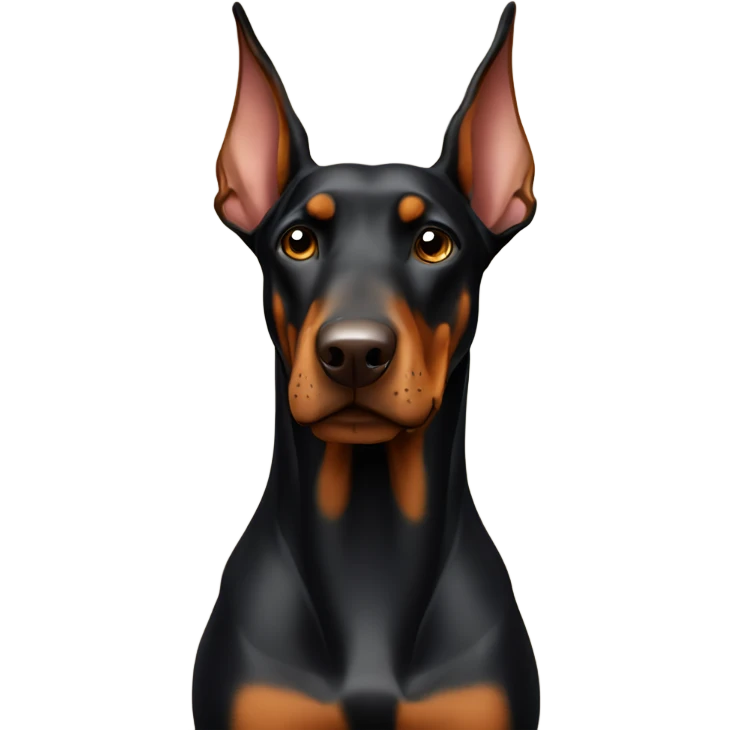 Doberman sitting emoji