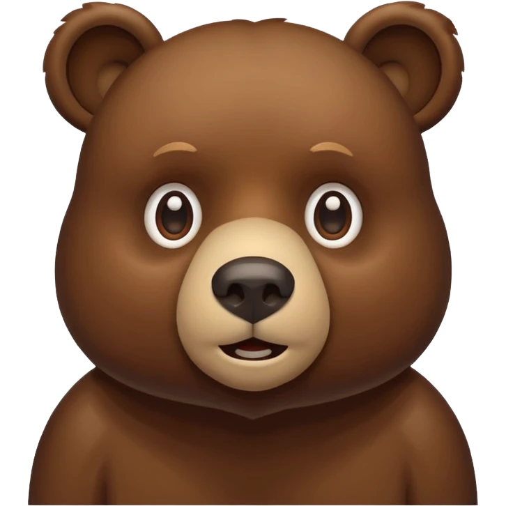 Flat design style bear emoji