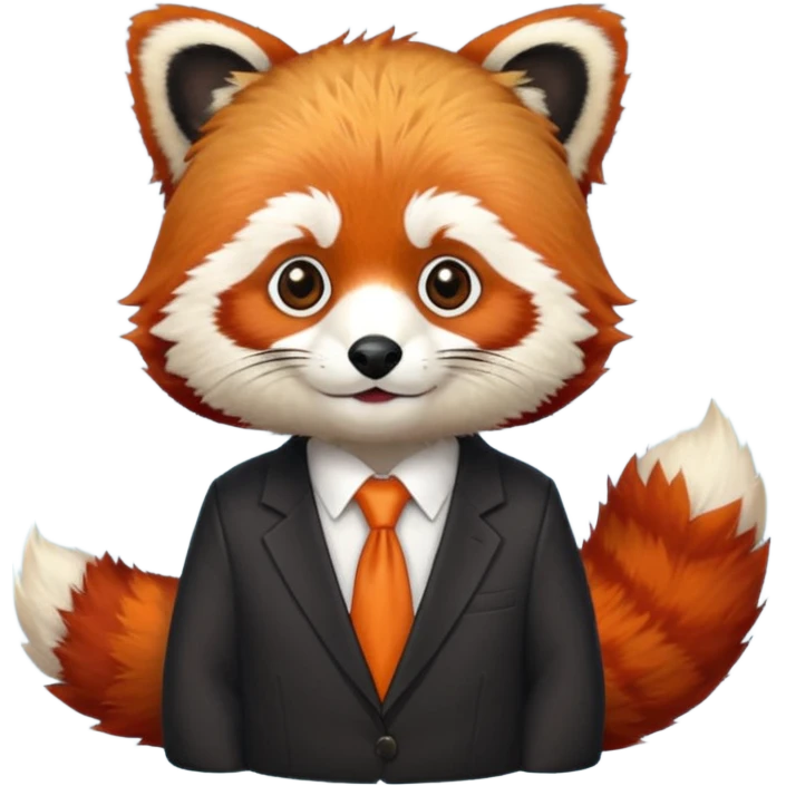 red panda with lawer hair emoji