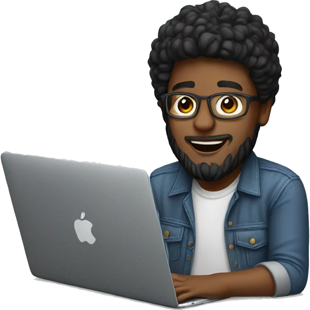 a product designer with macbook emoji