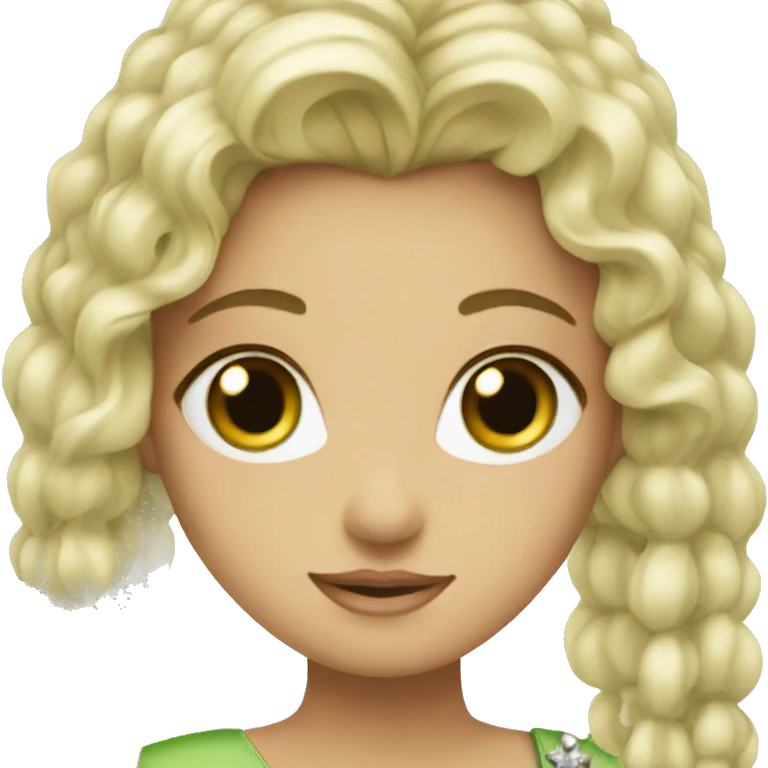 Princess with green eyes  emoji