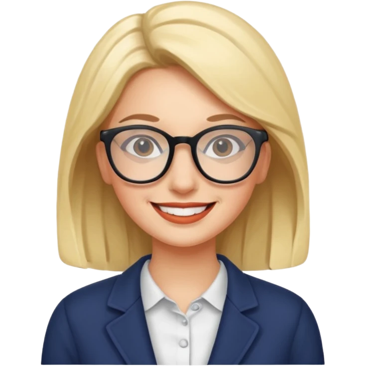 bold wearing glasess woman emoji