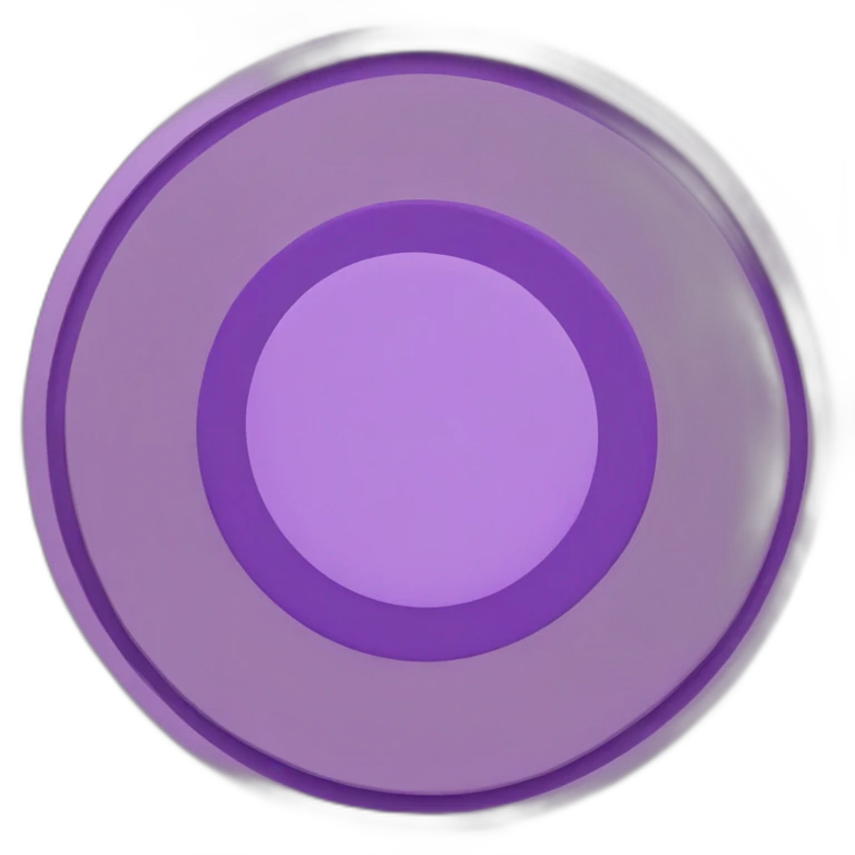 two purple circles that are on top of each other, the one on the bottom is dark purple, the one on the top is light purple, they overlap each other and the color of the overlap is medium emoji