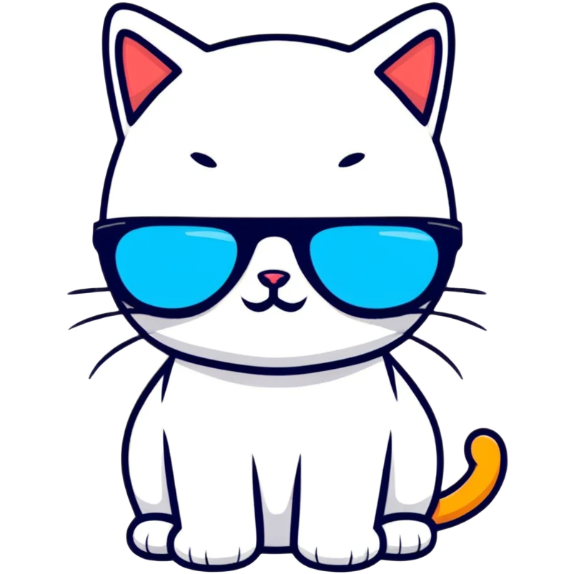 Cat with sunglasses emoji