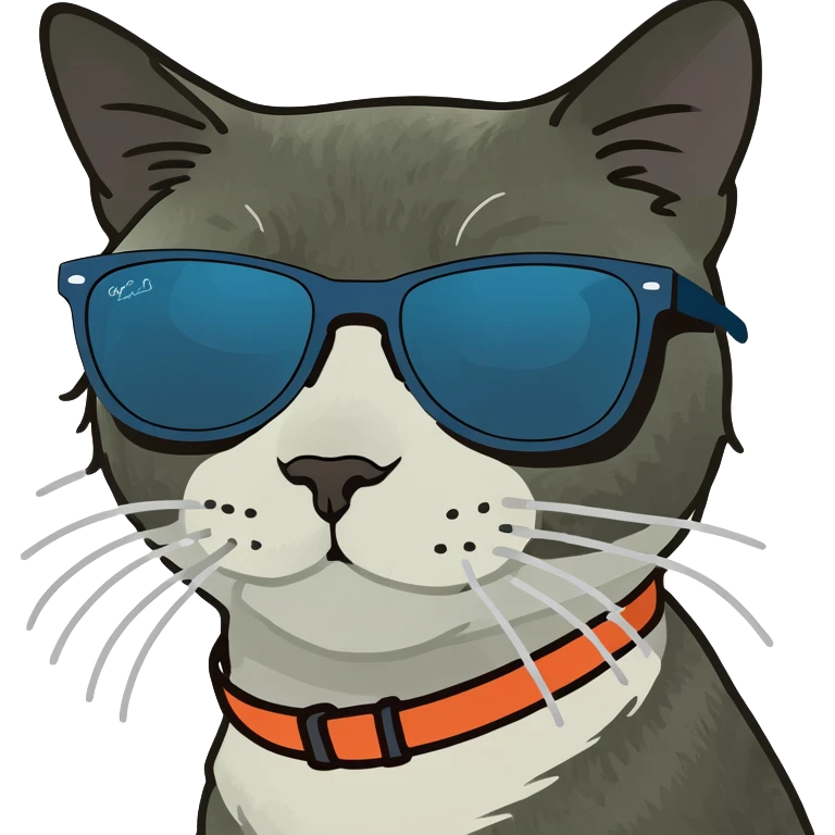 Cat with sunglasses emoji