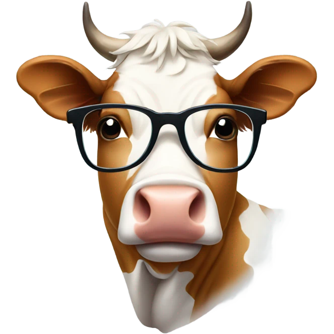 cow wearing glasses  emoji