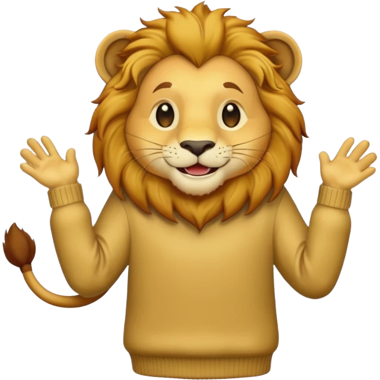 lion wearing  jumper emoji