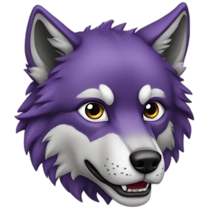 wolf purple emoji