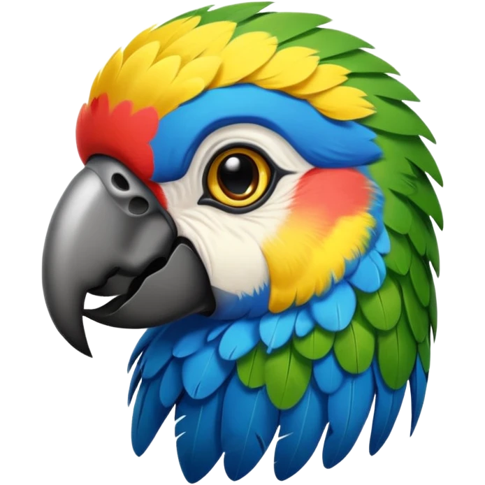 Parrort with face art  emoji