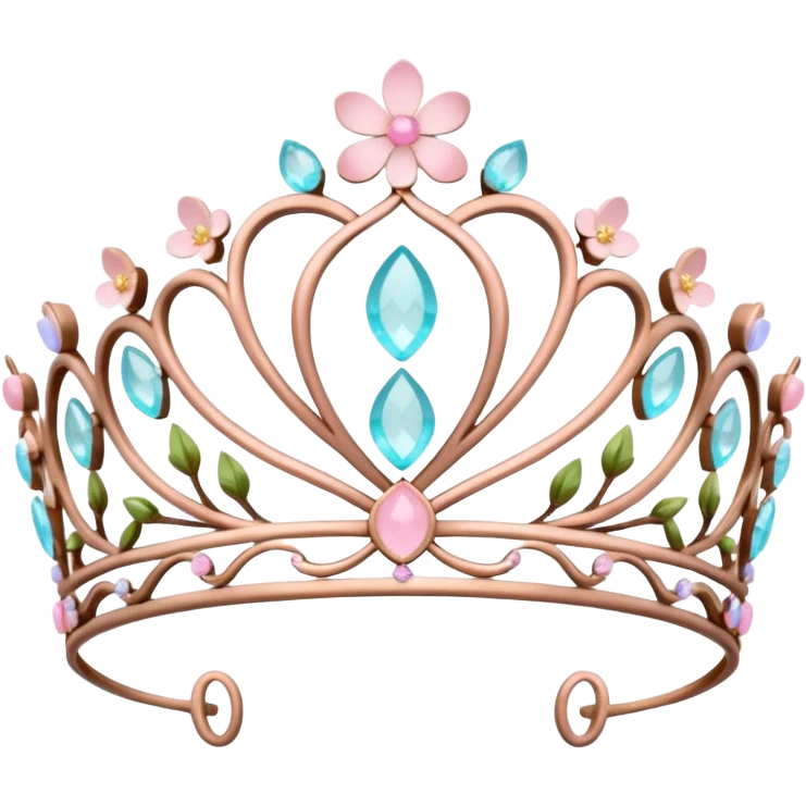 Cute beautiful pastel Sakura tiara  emoji