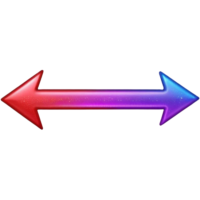 color gradient between red and purple glitter arrow right emoji