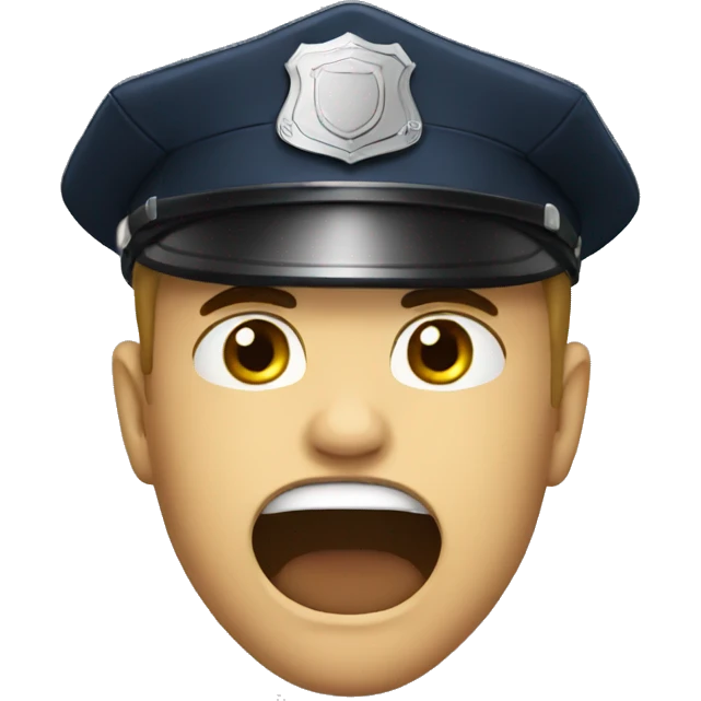 police man shocked emoji