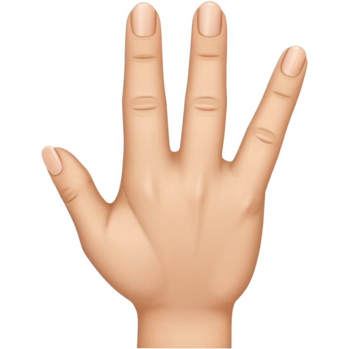 the ring finger, index finger, and middle finger facing up emoji