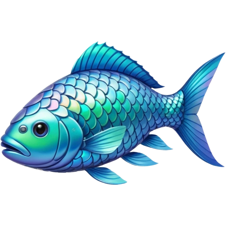 High resolution of  full body fish without distorted , extra hybrid emoji