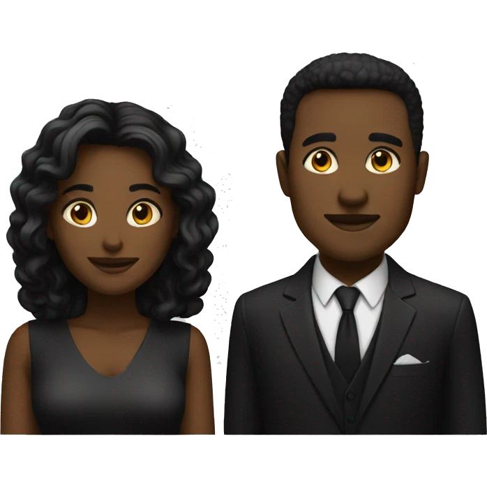 Couple noir emoji