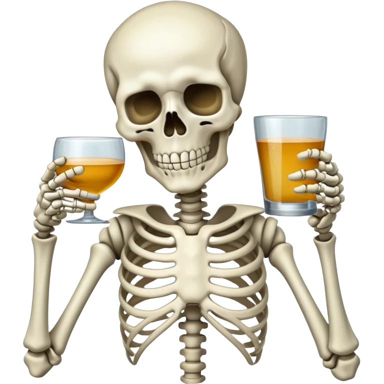 Skeleton drinking  emoji