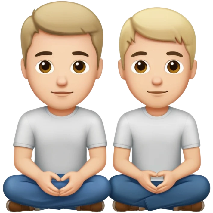 Two guys sitting down emoji
