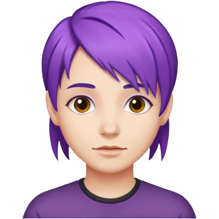 differnt angel with purple hair emoji