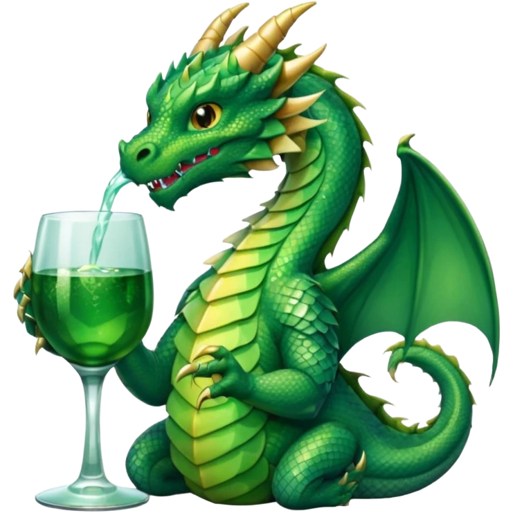 dragon holding a drink emoji