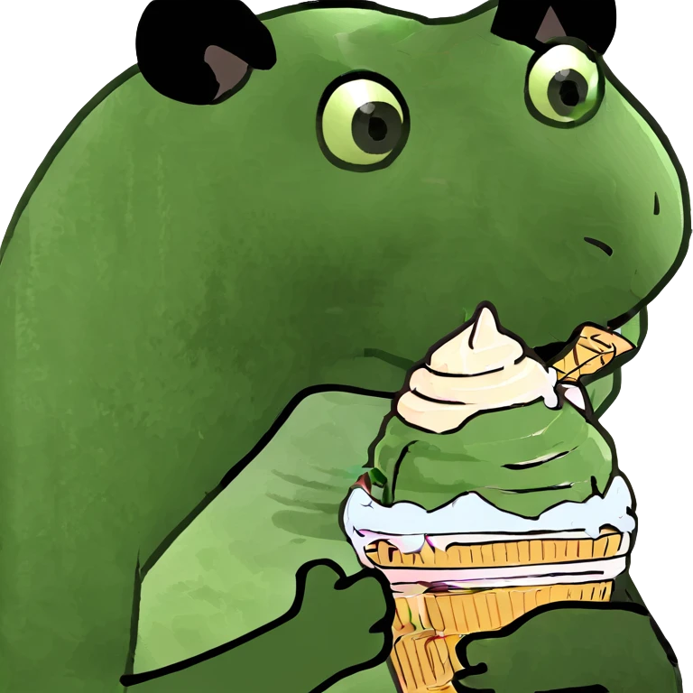 Panda eating ice creamsisisosoisiodisissississx emoji