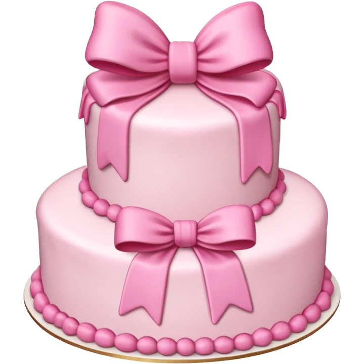 Pink cake bows 44 emoji