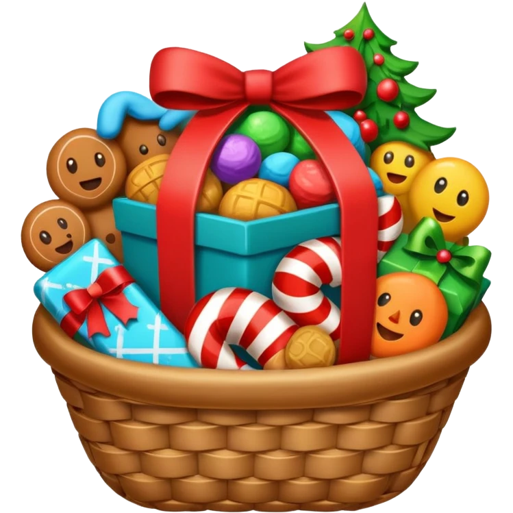 Christmas gift basket emoji