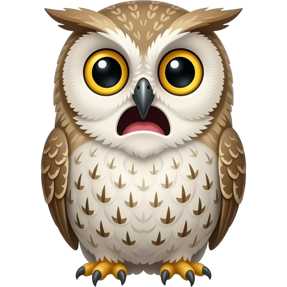 shocked owl emoji