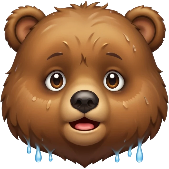 cute bear that is crying emoji