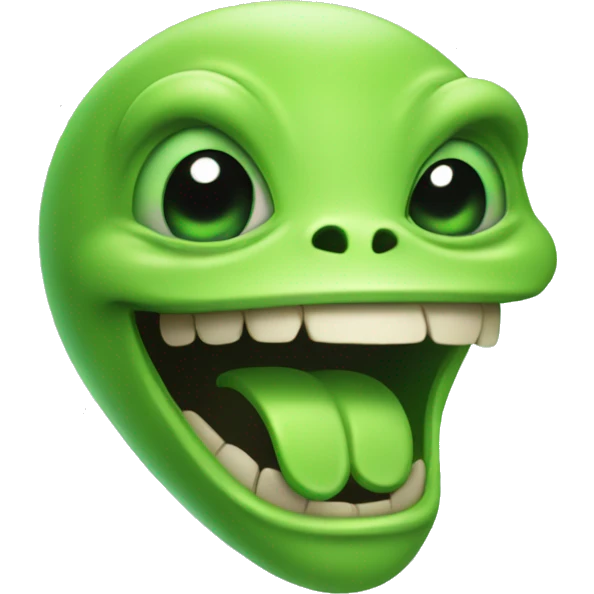 laughing green alien emoji