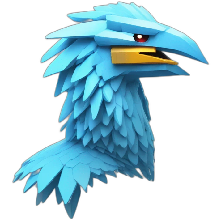 Minecraft Articuno Cyberpunk Head emoji