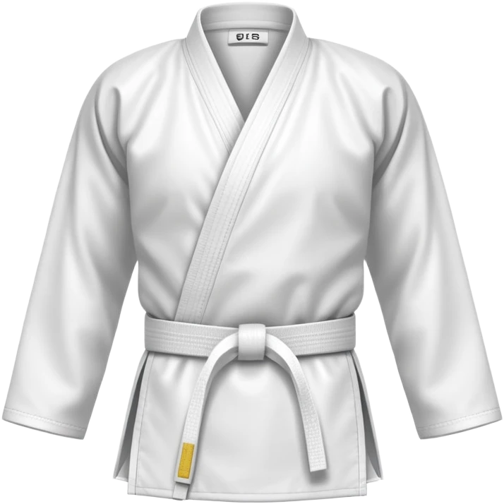 Plain white martial arts uniform, folded neatly emoji