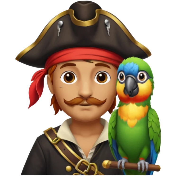pirate and parrot emoji