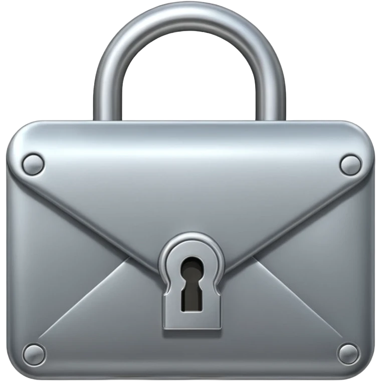 A lock icon on a closed email, with no text. emoji