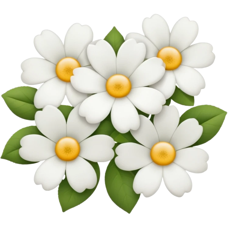 white flowers emoji