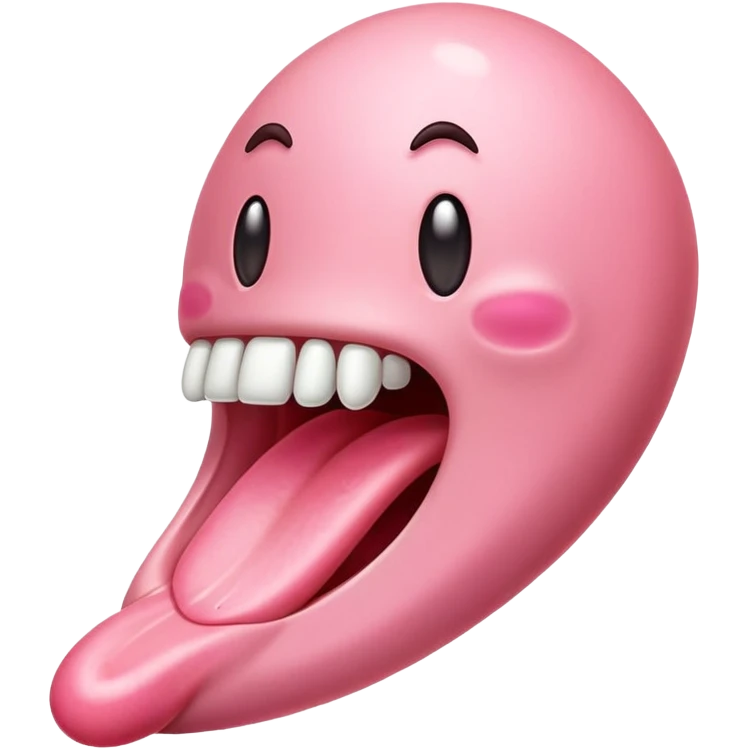 Long tongue emoji