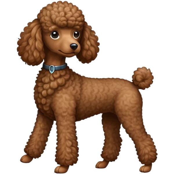 Skinny brown poodle emoji