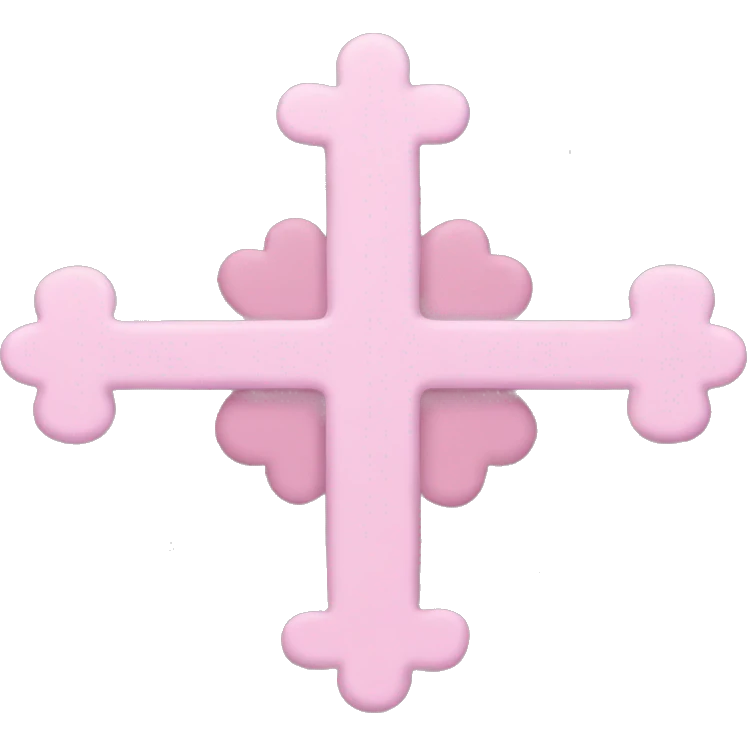 pastel pink cross emoji