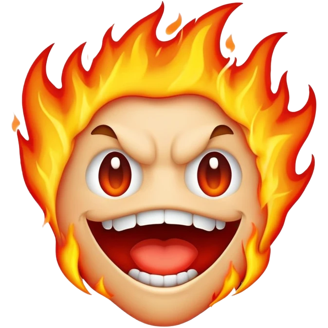 a cartoon mouth with flames coming out, spicy hot sensation emoji