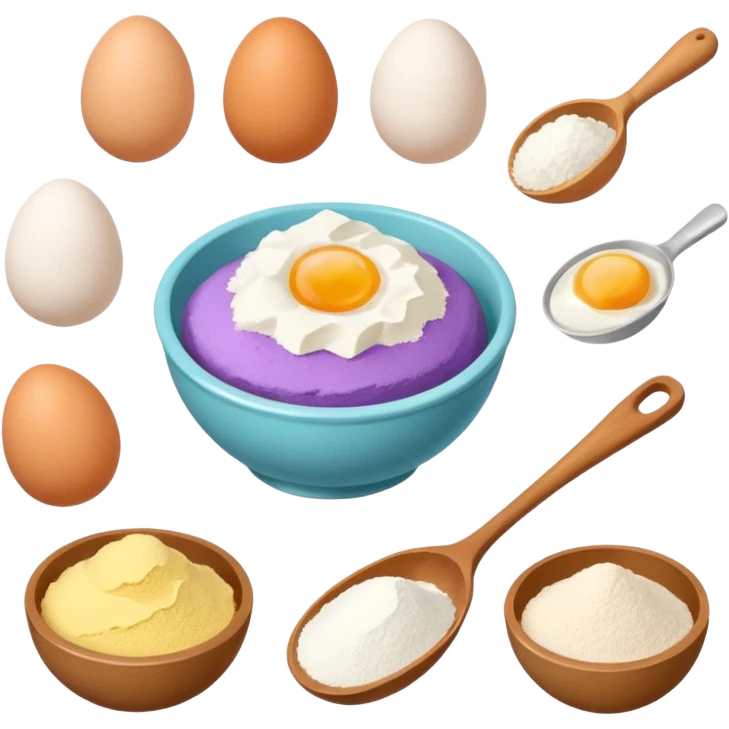 baking ingredients before preparation emoji