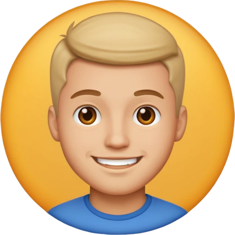 Handsome guy emoji like round IOS emoji more handsome emoji