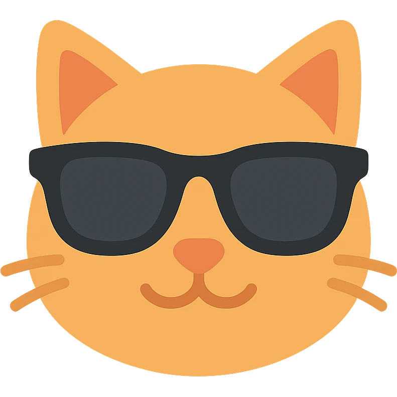 cat wearing sunglasses emoji