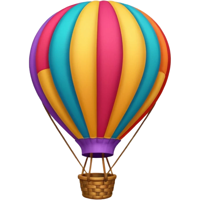 Balloon – Hot air balloon with colorful fabric emoji