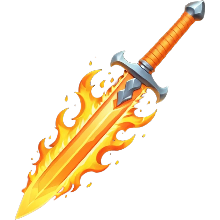 Flame sword emoji