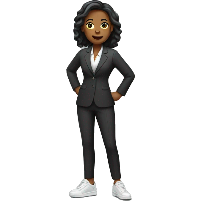 female lawyer in sneakers emoji