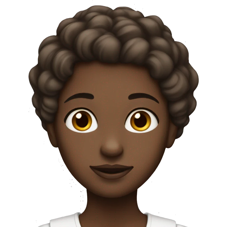 Black girl short hair white girl with brown hair emoji